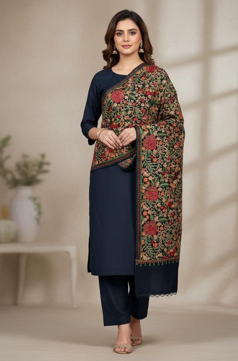Fatima Pashmina 3-Piece Suit with Full Shawl