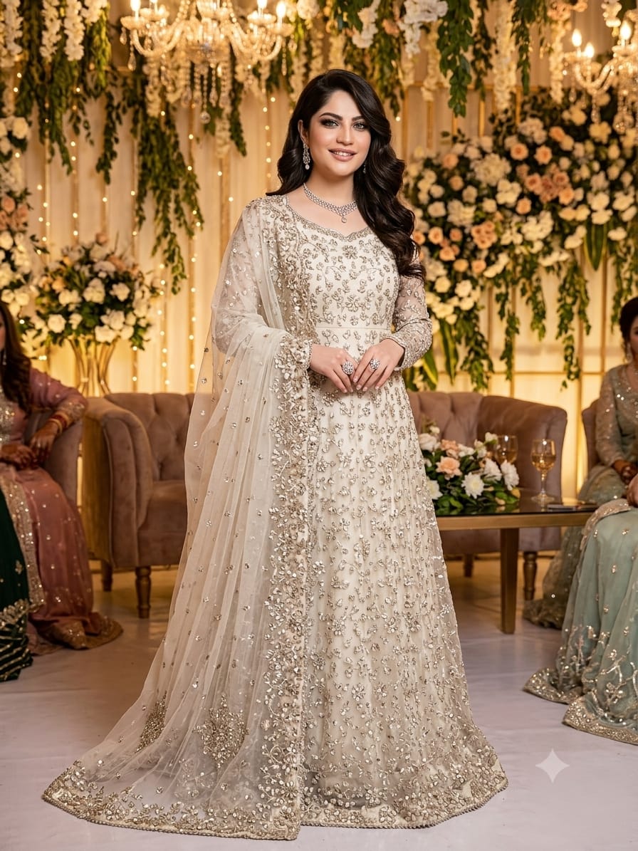 Pearl Beige Handcrafted Bridal Max